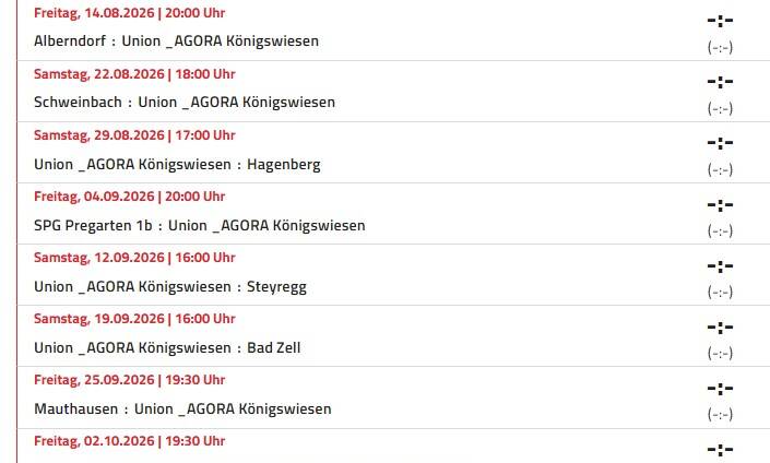 Vorbereitung läuft auf vollen Touren! Hier der Spielplan für den Herbst!